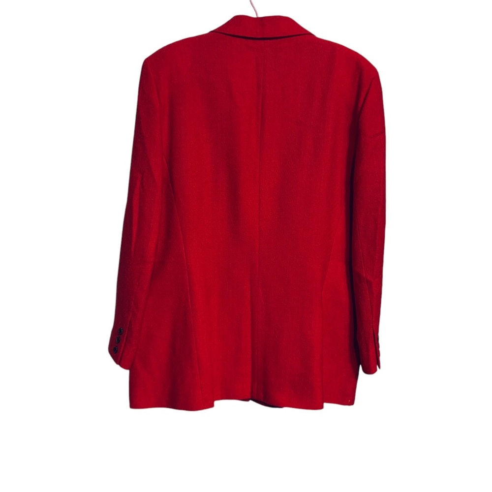 HAWKSLEY & WIGHT VINTAGE RED WOOL BLAZER WITH POCKETS - Picture 3 of 16